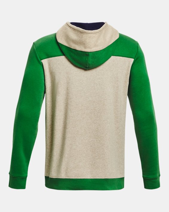 Men's UA Iconic All Day Fleece Collegiate Hoodie, Green, pdpMainDesktop image number 4
